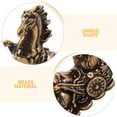 thumbnail image 3 of LOLIPPYY Vintage Brass Horse Figurine Metal Sculpture for Home and Office Tabletop Decoration, 3 of 8