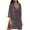 Gray, variant on Kaemgyyd Nightwear Set for Women Lace Spaghetti Strap V Neck Tunic Sleep Dress and 3/4 Sleeve Mini Robe Loungewear