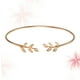 thumbnail image 3 of EeaseMX Brazalete de alambre abierto con diseño de rama de olivo, ajustable, para mujer (dorado), 3 of 7