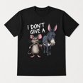 thumbnail image 3 of Veylor Haus Funny Rat & Donkey Humor Graphic – I Don't Give A Unisex Cotton Tee S–4XL, 3 of 9