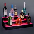 thumbnail image 5 of OnDisplay Luxe Acrylic LED Lighted Bar Stage Display - Expandable Glowing Liquor Bottle Shelf (Black, 24"), 5 of 7
