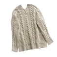 thumbnail image 5 of AOOCHASLIY 2023 Women Winter Coat Women's Fashionable Mid-length Knitted Cardigan Jacket with Pockets Sweater Top Jacket, 5 of 5