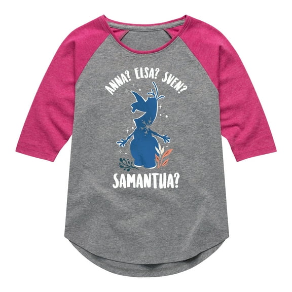 Frozen 2 - Lost Olaf - Toddler And Youth Girls Raglan Graphic T-Shirt