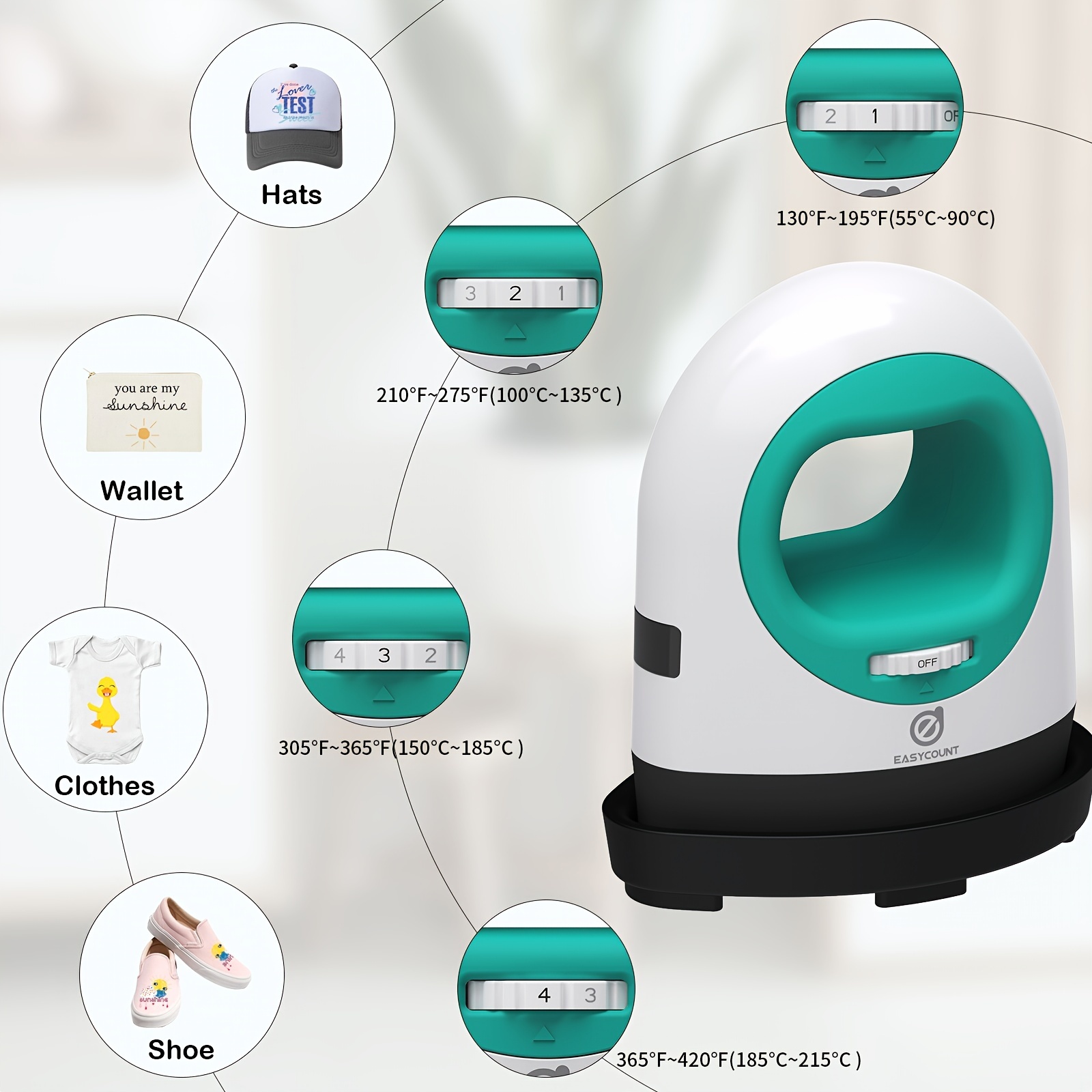 Heat Press Knob Types Mini Heat Press Machine, Small Heat Press Portable Iron Press Machine for T Shirts, Hats Heating Transfer Projects