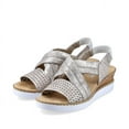 thumbnail image 5 of Rieker Women's V3888-90 Wedge Heel Ankle Strap Sandals, Metallic, Size EU 36, 5 of 9