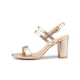 thumbnail image 6 of BLISSFUL STEP Women's Slingback Block Heel Ankle Strap Sandals Rose Gold 8.5, 6 of 8