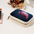 thumbnail image 7 of Flamingo Velvet Portable Earring Holder with Removable Compartment - Gift-Worthy Jewelry Stand and Travel Organizer with Necklace Holder, 7 of 7