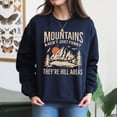 thumbnail image 4 of EcoLoom Mountains Aren Funny They Re Hill Areas Long Sleeve Unisex Midweight Crewneck Sweatshirt, 4 of 4