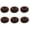 Dark Brown, variant on Mini Donut Hair Shaper, 6 PCS Bun Makers for Short and Thin Hair, 2 Inch Beige Bun Forms