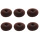 thumbnail image 1 of Molde para el pelo extrapequeño para niños, 6 piezas de moño para el pelo con forma de donut para niñas, mini moldeador de donut para cabello corto y fino (tamaño pequeño, marrón oscuro) MFZFUKR CDWJ282, 1 of 3