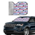 thumbnail image 2 of Yiaed Bees And Daisies Striped Print Car Windshield Sunshade Front Auto Car Front Window Sun Shade Foldable Sun Visor Shield Cover Auto Accessories for Sedan SUV Truck-Medium, 2 of 5