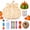 B, variant on Wooden Pumpkins for Crafts, Halloween DIY Painting Kit with Hanging Chime Ornament, Unfinished Wood Pumpkin Decor for Seasonal Home and Party Decoration