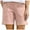 Pink, variant on Shorts Womens Clearance Women's Summer Solid Cotton Women's Pocket Casual Shorts