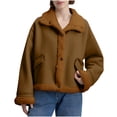 thumbnail image 1 of Chaquetas y abrigos casuales de manga larga sin capucha para mujer y de gamuza de invierno, cálidas y gruesas, chaqueta de felpa para mujer, 1 of 6