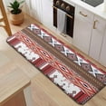 thumbnail image 5 of Red Boho Tribal Diamonds and Rectangles Pattern Kitchen Rug Mat,Kitchen Runner Rugs Non Skid Washable,Decorative Kitchen Floor Mats for Kitchen,Sink,Laundry,17"x47.2", 5 of 7