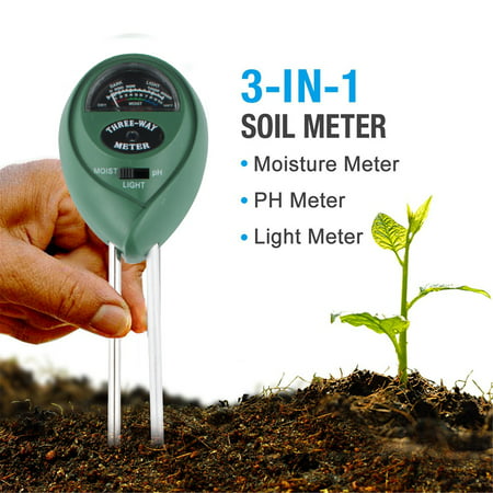 3-in-1 garden soil tester, Multi-purpose Soil pH Meter, Moisture Meter, Light and PH Acidity Tester, Plant Soil Tester Kit, Great For Garden, Farm, Lawn, Indoor & Outdoor (No Battery needed (Best Soil For Autoflowers)
