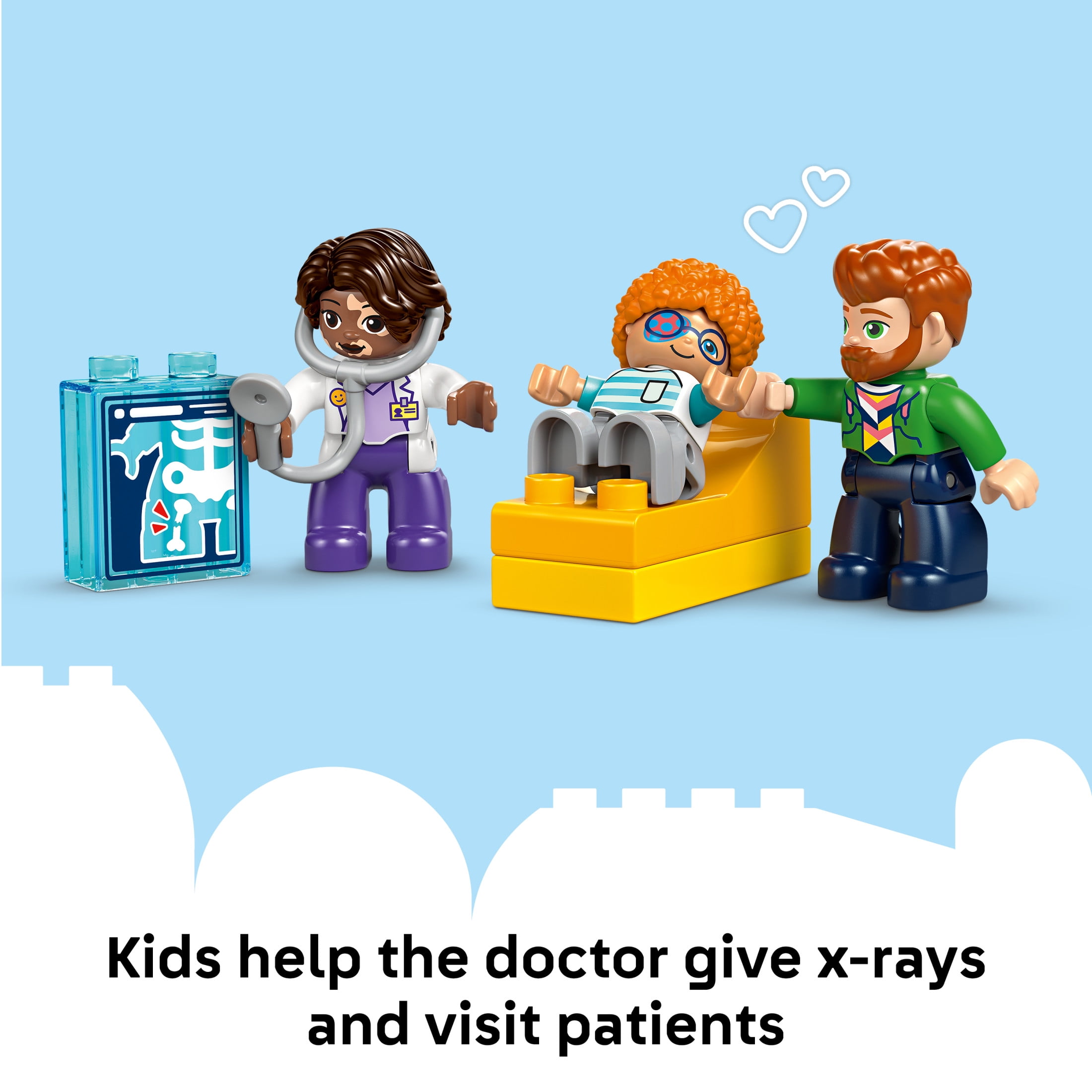 LEGO DUPLO Town First Time Visit with the Doctor Office Building Toy Playset - Preschool Learning and Educational Toy for Toddlers, Boys and Girls, Ages 2+ - Baby Gift Idea - 10449