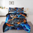 thumbnail image 1 of Erosebridal Lightning Car Comforter Sets Queen Size,Animal Wolf Bedding Queen Comforter Set,Microfiber Reversible Bedding Sets Queen with Comforter,Wildlife Room Decorative, 1 of 8