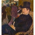 thumbnail image 2 of Toulouse-Lautrec, Henri 26x28 White Modern Wood Framed Museum Art Print Titled - M Delaporte At The Jardin De Paris, 2 of 4