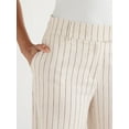 thumbnail image 4 of Scoop Women's and Women’s Plus Linen Blend Tailored Wide Leg Pants, Sizes 0-26W, 4 of 5