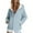 Light blue, variant on AURORA DY Under $20 Women's Lightweight Waterproof Lined Hooded Softshell Rain Jacket, Warm Windbreaker Long Coat Pink M