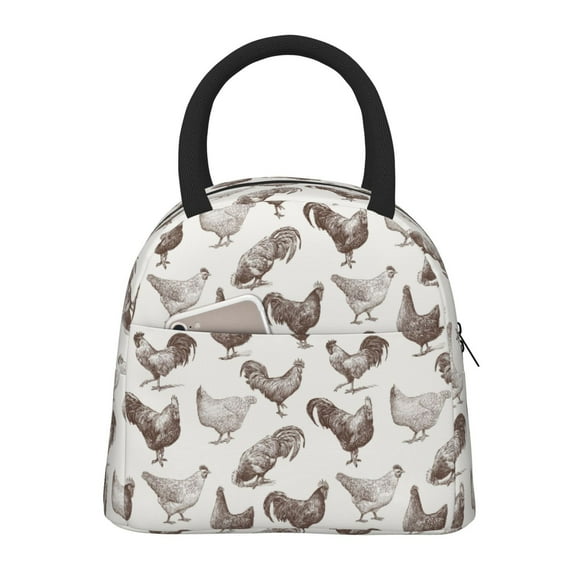 Balery Chickens Bolsa de Almuerzo para Mujeres, Caja de Almuerzo, Bolsa de Almuerzo Pequeña Impermeable, Tote de Almuerzo Reutilizable con Gran Capacidad