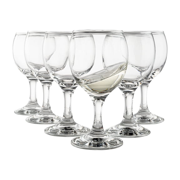 Vikko 5.5-Oz SMALL Wine Glasses: Beautiful Round Dessert Wine Glasses - Set of Wine Glasses - Durable Stemmed Wine Glasses - Dishwasher Safe Thick Wine Glasses - White Wine Glasses Set of 6