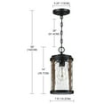 thumbnail image 7 of 1-Light Outdoor Hanging Lantern Light Ceiling Mount Pendant Light Fixture with Water Glass Shade, 7 of 7
