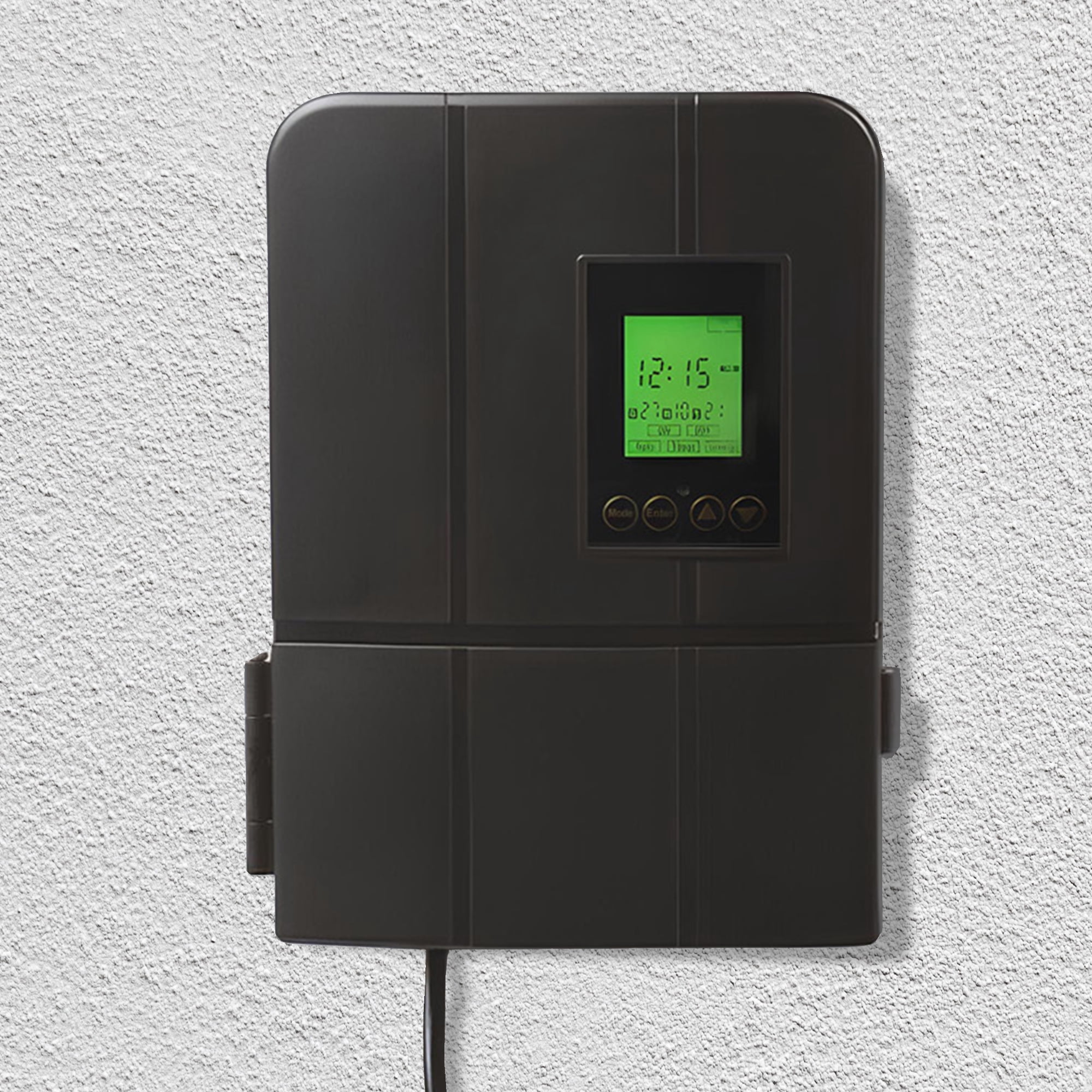 Fusion 120 Watts Low Voltage Stake Light Transformer with Timer, Black