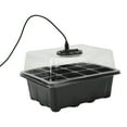 thumbnail image 3 of Bandeja de inicio de semillas, 5 uds., tapa transparente, juego de germinación propagador de jardín para cultivo de semillas a partir de luz LED negra, 3 of 10