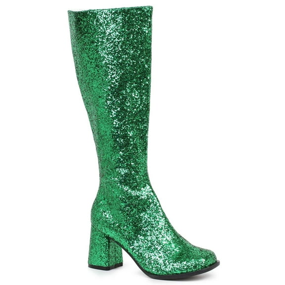 Women's Green Glitter Gogo Boots