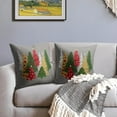 thumbnail image 3 of Gray Christmas Pillowcase, 18x18 Christmas Tree Print Decorative Throw Pillow, Outdoor Farmhouse Holiday Decor Pillowcase, Cushion Cover Decor, Suitable for Home Sofa Beds (2-Pack), 3 of 11