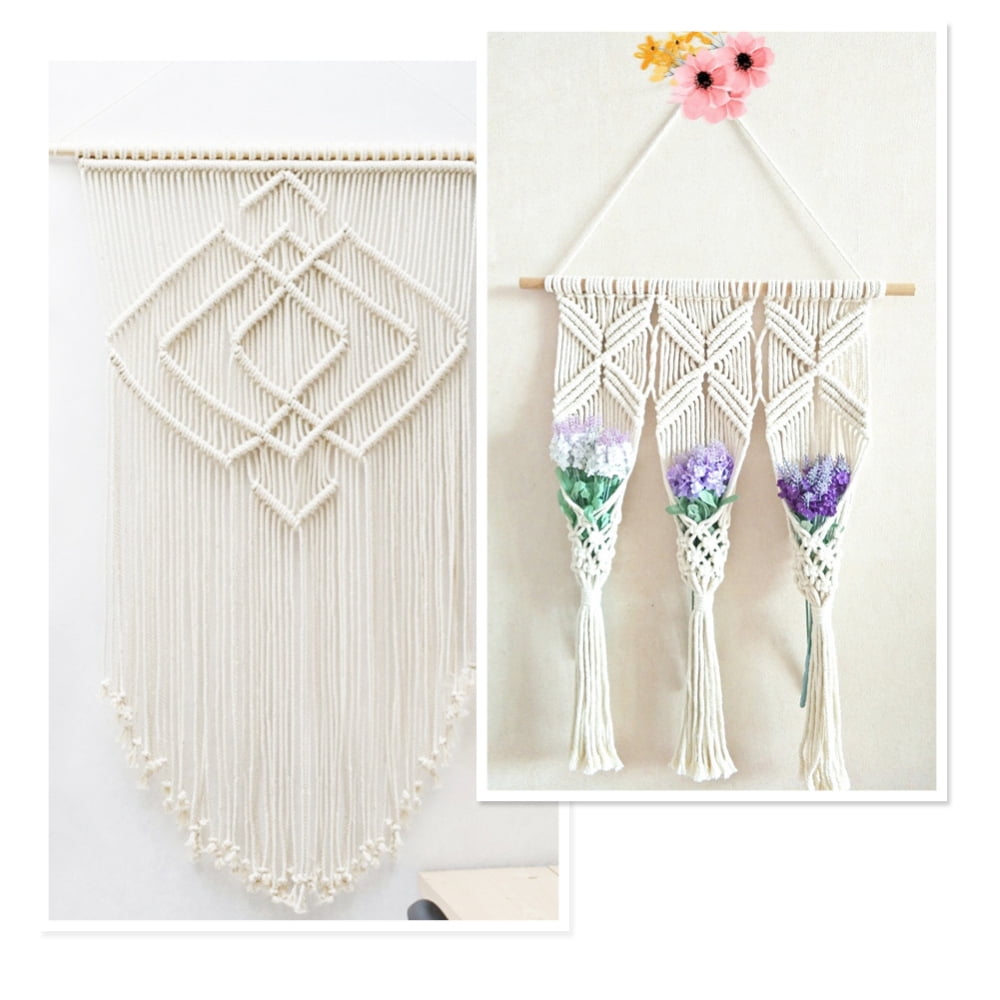 Macrame Cotton Cord Twisted Cotton Rope for Wall Hanging Plant Hangers Crafts and Wedding Decorations Floral White 3mm about 218.72 yards(200m)/roll