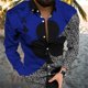 thumbnail image 1 of Camisa geométrica para hombre, suave y cómoda para uso diario, elegante camisa de manga larga, camisa de gran tamaño de alta calidad XS-6XL, 1 of 6