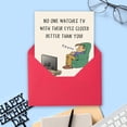 thumbnail image 4 of Funny Father's Day Card for Dad Grandpa, Humorous Fathers Day Gift from Daughter Son, Unique Dad Card, Watches TV with Eyes Closed Cards, 4 of 7