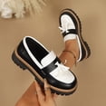 thumbnail image 2 of Gpaecead Women's Two Tone Platform Tassel Loafers Faux Leather Chunky Sole Slip On British Style Comfort Shoes For Work And Casual Black, 2 of 8