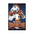 thumbnail image 1 of Panel de interruptores de pared con marco romano de cuero simple Broncos Switching Lights, interruptor de luz simple, doble o con tirador, 1 of 8