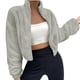 thumbnail image 1 of Puntoco Chaqueta De Mujer Suéter De Color Sólido para Mujer Suéter De Felpa Abrigo/Chaqueta Informal De Manga Larga Liquidación De Navidad Puntoco Puntoco-3415, 1 of 2