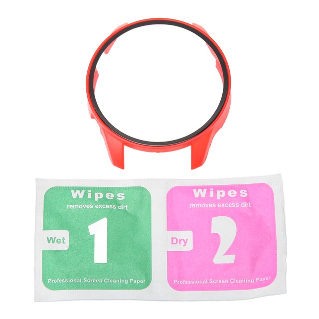 Funda protectora para PC con protector de pantalla de vidrio templado apto para Mi Watch Color Sports Edition rojo