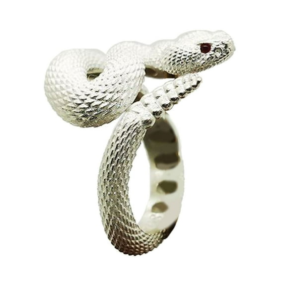 WINDLAND Snake Ring Animal Punk Finger Ring Gothic Rattlesnake Wrap Ring Serpent Shape