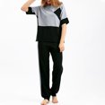 thumbnail image 5 of SnZhen Two Piece Sets for Women Summer Women's Stylish Casual Suit Round Neck Short-sleeved Wide-leg Pants Two-piece Set, 5 of 6