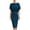 *Dark Blue, variant on ClodeEU Women's Draped Batwing Short Sleeve Waist Cinched Midi Pencil Dress,Elegant Wedding Guest Bodycon Dress Black,Women's Plus L