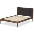 thumbnail image 4 of Baxton Studio Ember Queen Platform Bed in Gray and Walnut Brown, 4 of 8