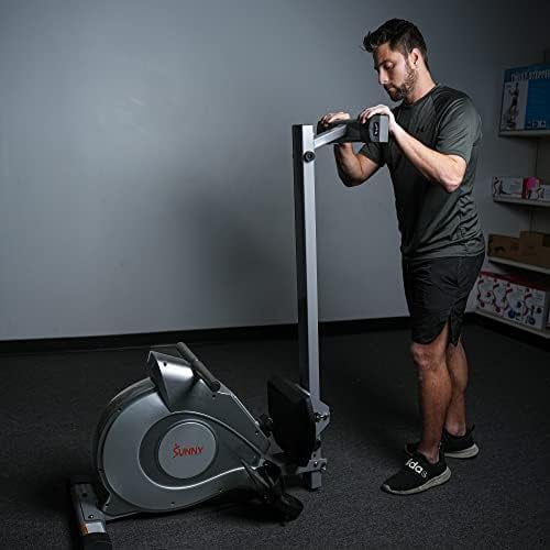 Sunny Health Fitness Home Magnetic Rower with LCD Monitor