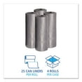 thumbnail image 3 of Boardwalk Low-Density Waste Can Liners, 30 gal, 0.95 mil, 30" x 36", Gray, 25 Bags/Roll, 4 Rolls/Carton, 3 of 6