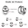 thumbnail image 4 of Expansor De Túnel De Acero Diseño Máscara Piercing De Orejas, 4 of 6