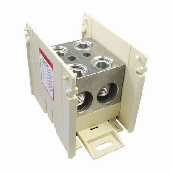 Burndy Power Distr Block,Al/Cu,600V AC/DC BDBLCS6V1