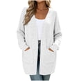 thumbnail image 5 of Women's Fall Cardigan Sweater Long Sleeve V-Neck Relaxed Fit Tops with Two Pockets, 5 of 9