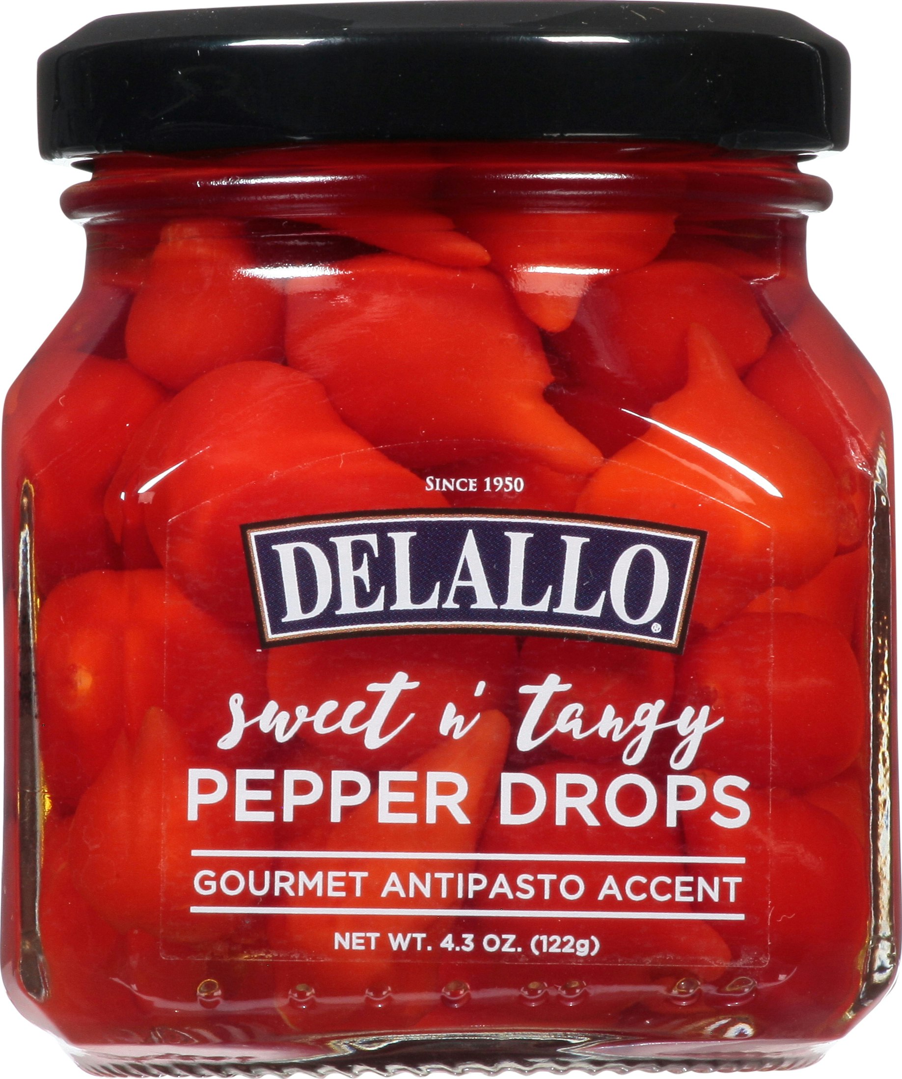 Delallo Sweet & Tangy Drops Peppers 4.3 oz (Pack Of 6)