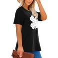 thumbnail image 2 of Anbech St. Patrick's Day Plus Size T-Shirts for Women Graphic Clover Print Tees Oversize Shamrock Short Sleeves T-Shirt with Round Neck, 2 of 4